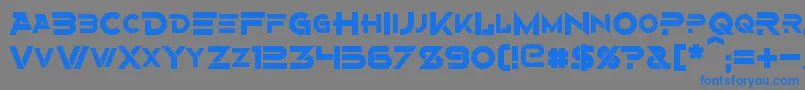 フォントAlternityBold – 灰色の背景に青い文字