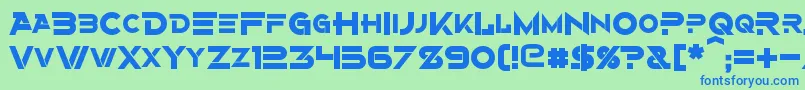 Czcionka AlternityBold – niebieskie czcionki na zielonym tle