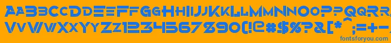 AlternityBold Font – Blue Fonts on Orange Background