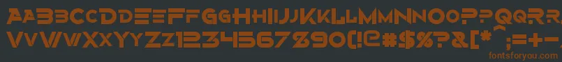 Шрифт AlternityBold – коричневые шрифты на чёрном фоне