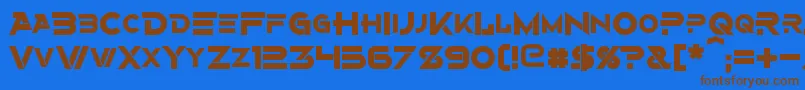 AlternityBold Font – Brown Fonts on Blue Background