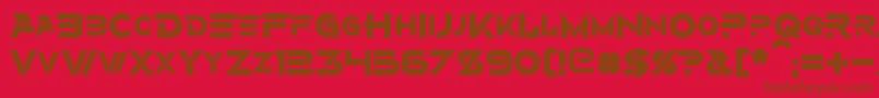 AlternityBold-fontti – ruskeat fontit punaisella taustalla
