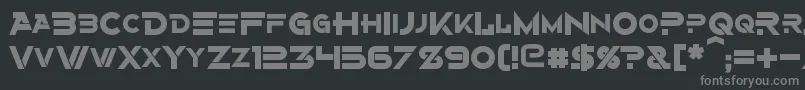 フォントAlternityBold – 黒い背景に灰色の文字