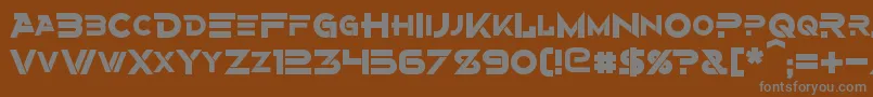 フォントAlternityBold – 茶色の背景に灰色の文字