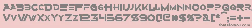 Czcionka AlternityBold – szare czcionki na różowym tle