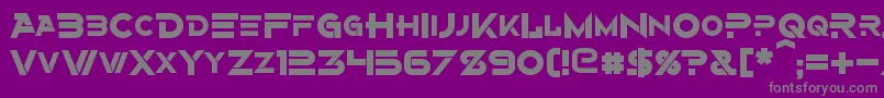 フォントAlternityBold – 紫の背景に灰色の文字