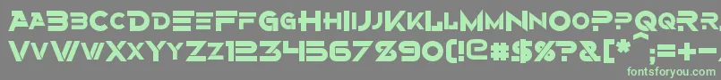 Fonte AlternityBold – fontes verdes em um fundo cinza
