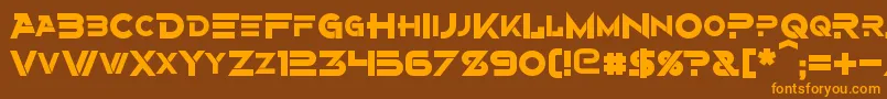 AlternityBold Font – Orange Fonts on Brown Background