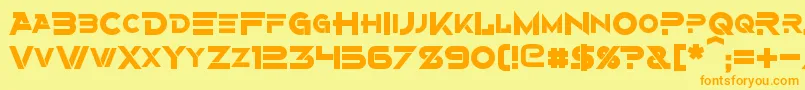 fuente AlternityBold – Fuentes Naranjas Sobre Fondo Amarillo