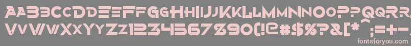 AlternityBold-Schriftart – Rosa Schriften auf grauem Hintergrund