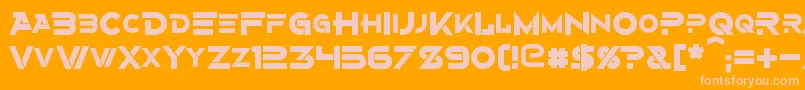 AlternityBold-Schriftart – Rosa Schriften auf orangefarbenem Hintergrund