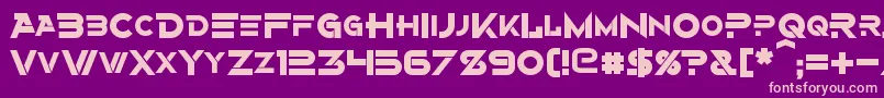 フォントAlternityBold – 紫の背景にピンクのフォント