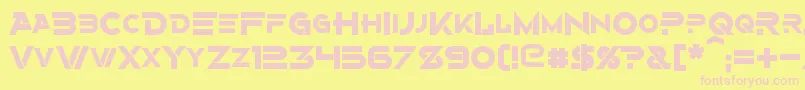 AlternityBold Font – Pink Fonts on Yellow Background