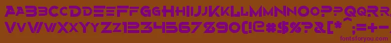 Шрифт AlternityBold – фиолетовые шрифты на коричневом фоне