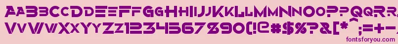 Police AlternityBold – polices violettes sur fond rose
