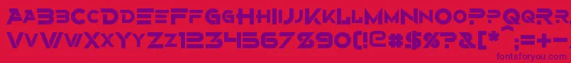 Шрифт AlternityBold – фиолетовые шрифты на красном фоне