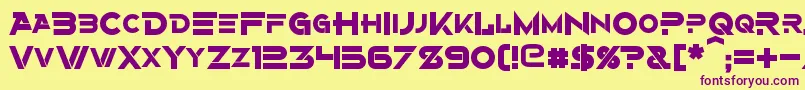 AlternityBold Font – Purple Fonts on Yellow Background