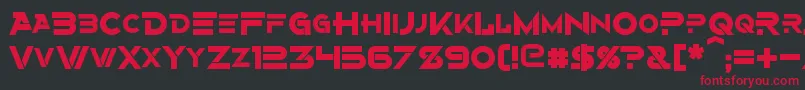 AlternityBold Font – Red Fonts on Black Background
