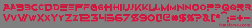 AlternityBold Font – Red Fonts on Gray Background