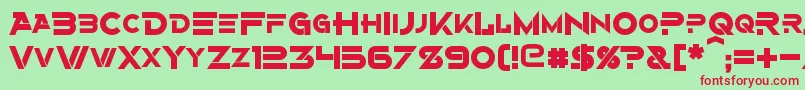 AlternityBold Font – Red Fonts on Green Background
