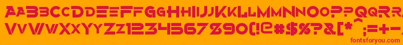 AlternityBold Font – Red Fonts on Orange Background