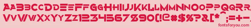 fuente AlternityBold – Fuentes Rojas Sobre Fondo Rosa