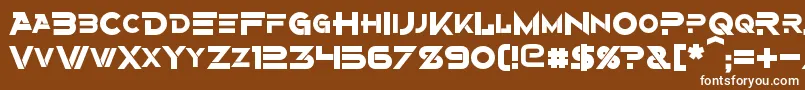 Czcionka AlternityBold – białe czcionki na brązowym tle