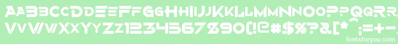 fuente AlternityBold – Fuentes Blancas Sobre Fondo Verde