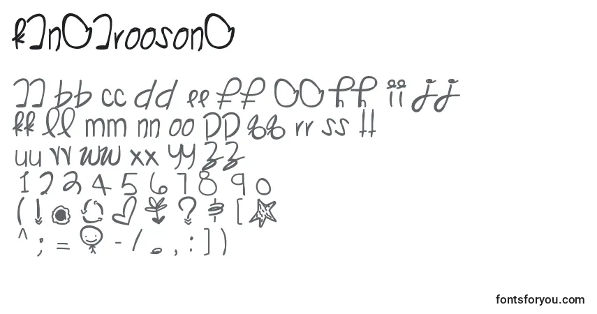 Schriftart Kangaroosong – Alphabet, Zahlen, spezielle Symbole