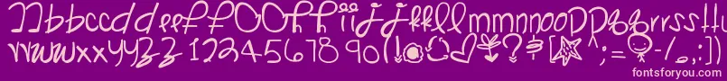 Kangaroosong Font – Pink Fonts on Purple Background