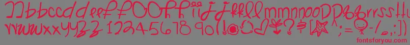 Kangaroosong Font – Red Fonts on Gray Background