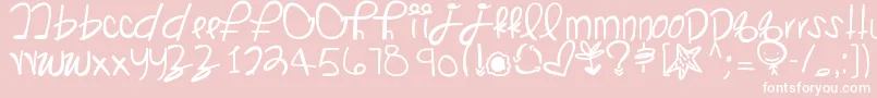 Kangaroosong Font – White Fonts on Pink Background