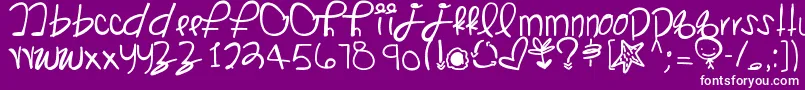 Kangaroosong Font – White Fonts on Purple Background