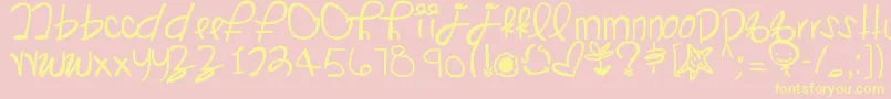 Kangaroosong Font – Yellow Fonts on Pink Background
