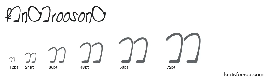 Размеры шрифта Kangaroosong