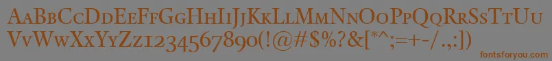 KalixSmallcaps Font – Brown Fonts on Gray Background