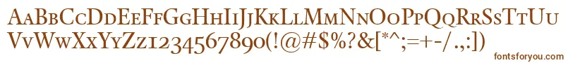 KalixSmallcaps-fontti – ruskeat fontit valkoisella taustalla