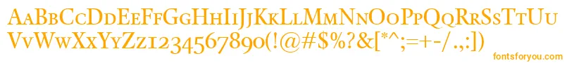 KalixSmallcaps Font – Orange Fonts on White Background