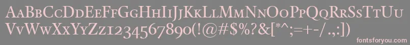 KalixSmallcaps Font – Pink Fonts on Gray Background