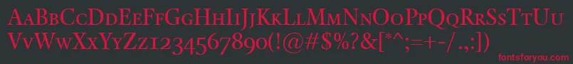 KalixSmallcaps Font – Red Fonts on Black Background