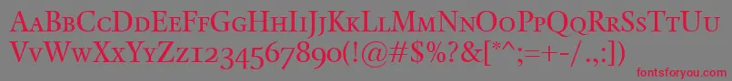 KalixSmallcaps Font – Red Fonts on Gray Background