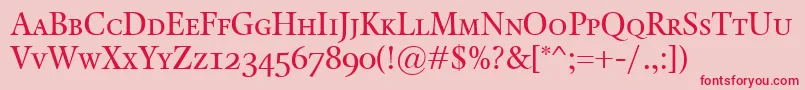 KalixSmallcaps Font – Red Fonts on Pink Background