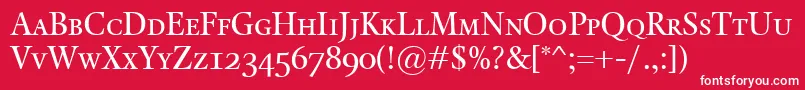 KalixSmallcaps Font – White Fonts on Red Background