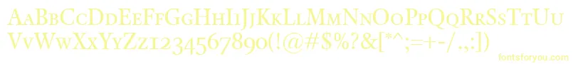 KalixSmallcaps-Schriftart – Gelbe Schriften