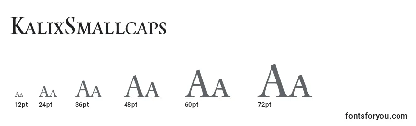 Размеры шрифта KalixSmallcaps