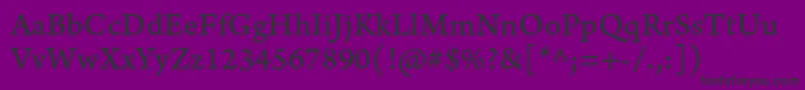 ArnoproCaption Font – Black Fonts on Purple Background