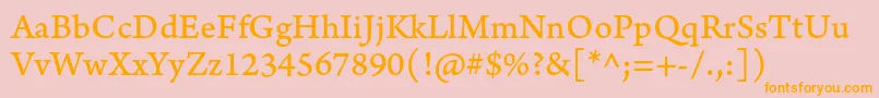 ArnoproCaption Font – Orange Fonts on Pink Background