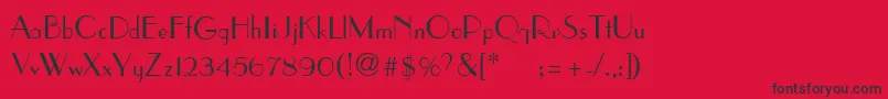 Шрифт Parisiant – чёрные шрифты на красном фоне