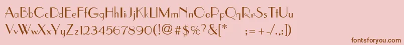 Parisiant Font – Brown Fonts on Pink Background