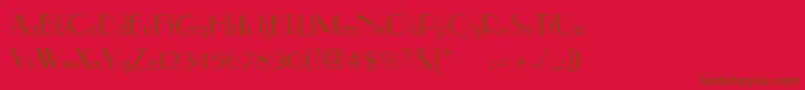 Parisiant Font – Brown Fonts on Red Background